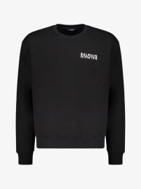 Balmain logo-print Sweatshirt | Black | FARFETCH at Farfetch